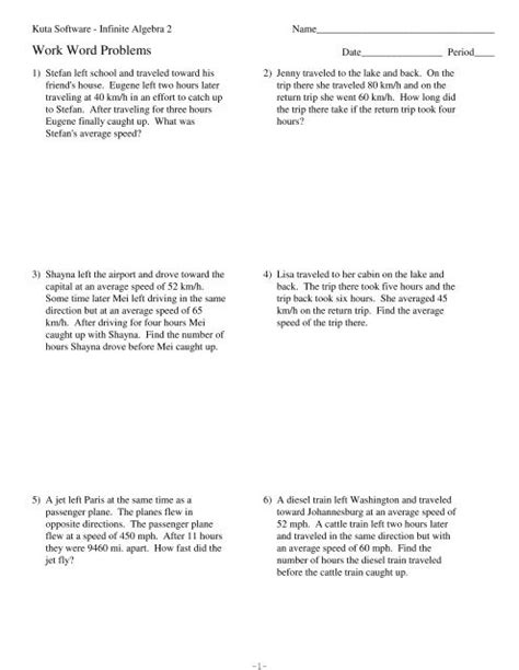 Quadratic Word Problems Worksheet Kuta Software - Aurelio Broderick's ...