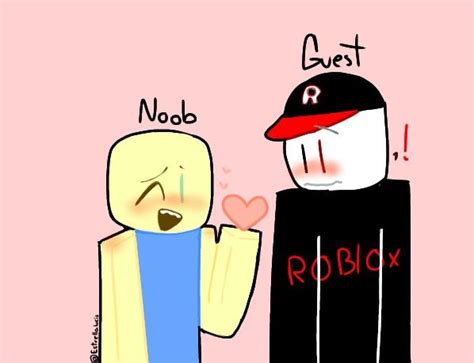 Noob x guest San Valentín | Roblox animation, Roblox memes, Noob