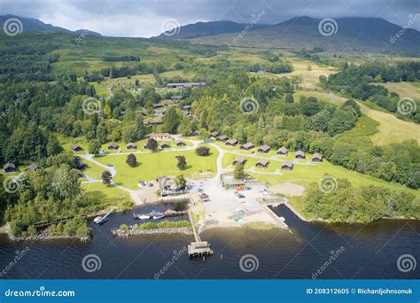 Caravan Site Park and Holiday Homes Aerial at Loch Tay Editorial Image ...