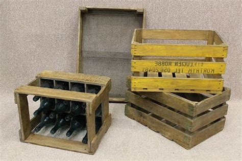 vintage wooden crates, old original crates ideal for kitchen storage..