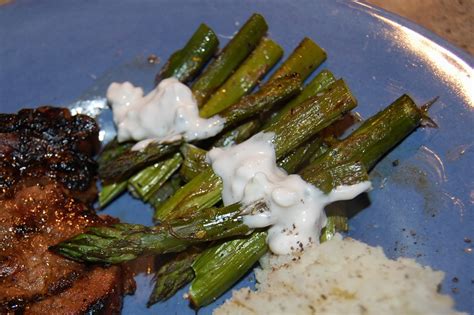 Asparagus with Blue Cheese Sauce