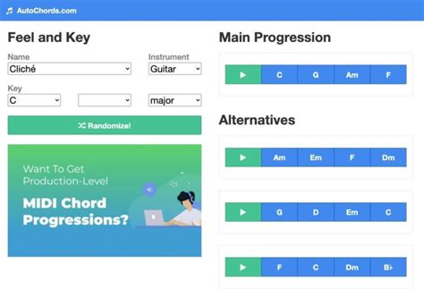 10 FREE Chord Progression Generator Apps ( Piano & Guitar )