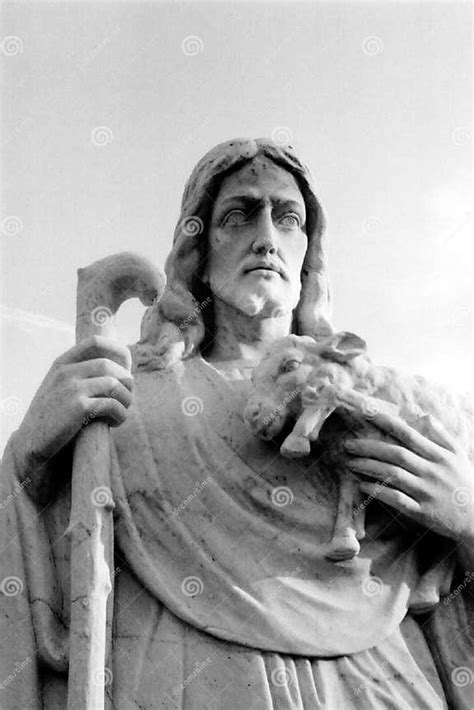 Jesus as shepherd statue stock photo. Image of jesus, leader - 4279030