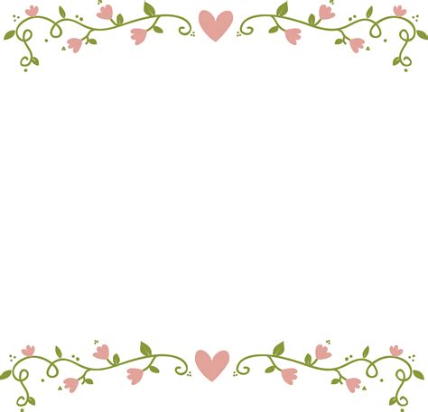 Download HD Pink Floral Border Png - Flower Border Transparent ...