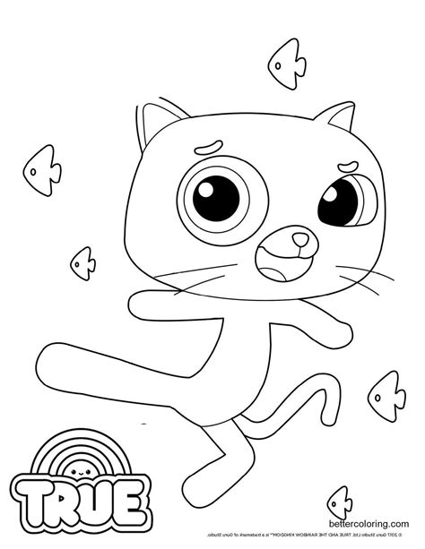 Cat Bartleby From True And The Rainbow Kingdom Coloring Page - Coloring ...