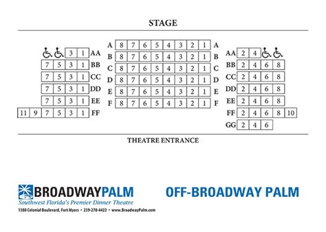 Off Broadway Palm Theatre Seating - Broadway Palm Dinner Theatre