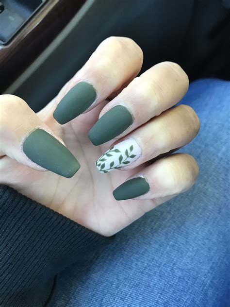 Fall Nail Designs Olive Green