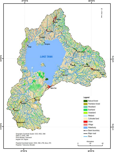 Vegetation map of Lake Tana basin, Ethiopia | Download Scientific Diagram