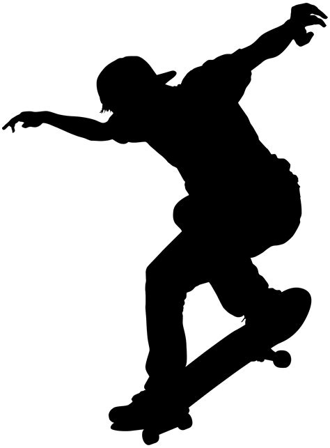 Skateboard Silhouette PNG Free Image | PNG All