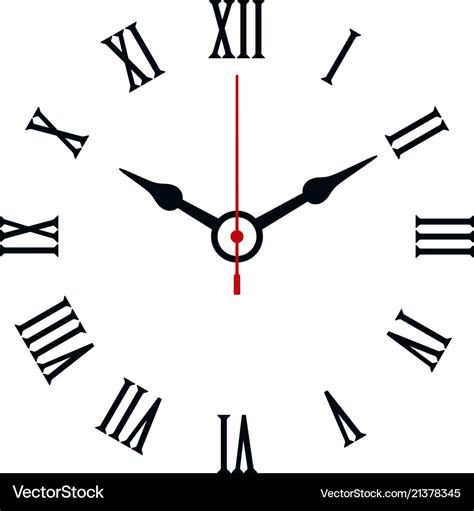 Clock with roman numerals Royalty Free Vector Image