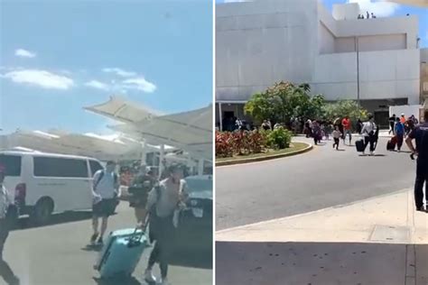 Cancun airport – Terrified passengers stampede after 'explosions' in ...