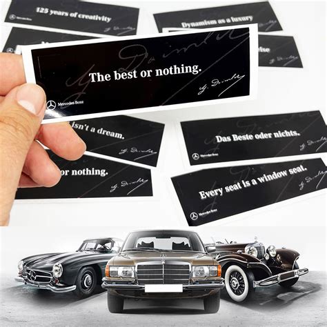 Mercedes Benz Classic Motto Slogan Sticker Set Emblem Daimler - Etsy