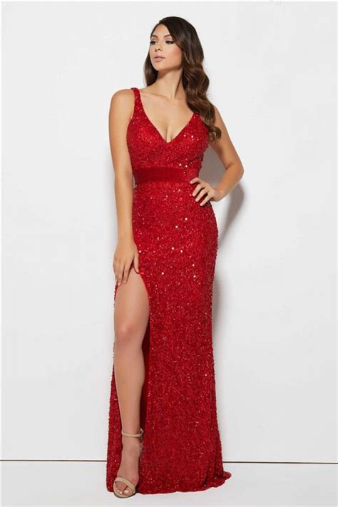 Pin on Red long prom dress