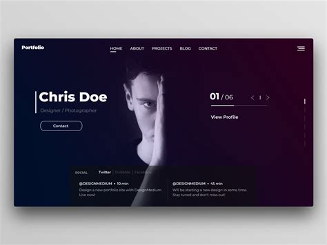 Modern Portfolio Website UI by Akshay on Dribbble