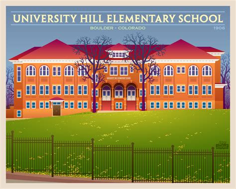 University Hill Elementary School poster — Steve Lowtwait Art - Artwork ...