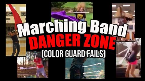 Marching Band DANGER ZONE (Color Guard Fails) - YouTube