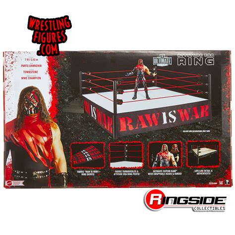 WWE Attitude Era Real Scale Wrestling Ring Playset W/ Kane Ultimate ...