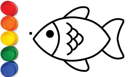 Easy Fish Drawing For Kids | Example Calendar Printable