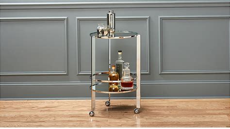 ernest chrome bar cart | CB2