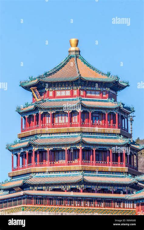 Summer Palace Pagoda, Beijing, China Stock Photo - Alamy