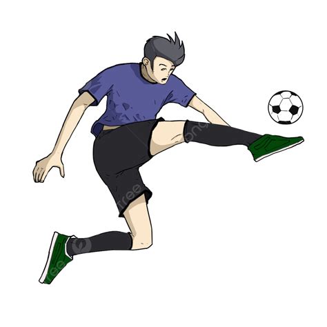 Football Player Kicking A Ball, World Football Championship, Soccer ...