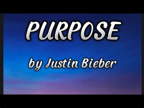 PURPOSE by Justin Bieber live with lyrics - YouTube