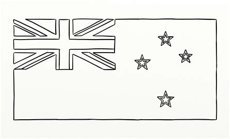 New zealand flag Colouring Pages | New zealand flag, Flag coloring ...