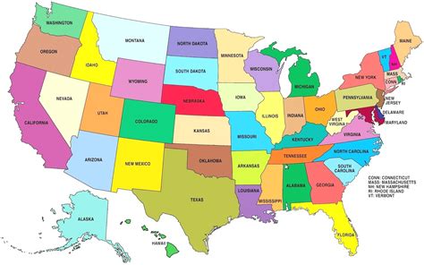 Free Printable Labeled United States Map | Images and Photos finder