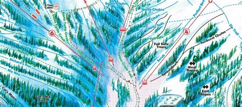 Loveland Ski Trail Map Detail - Ski Trail Map Art by Kevin Mastin ...