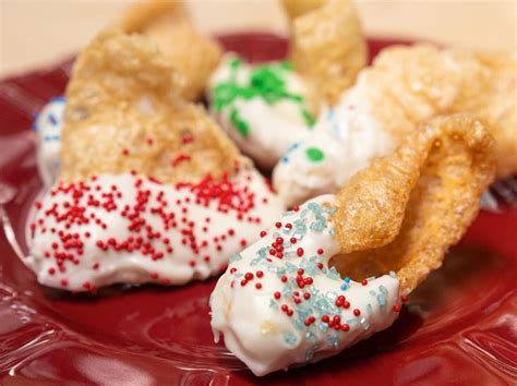 White Chocolate Dipped Pork Rinds Recipe | Holiday Dessert Recipes