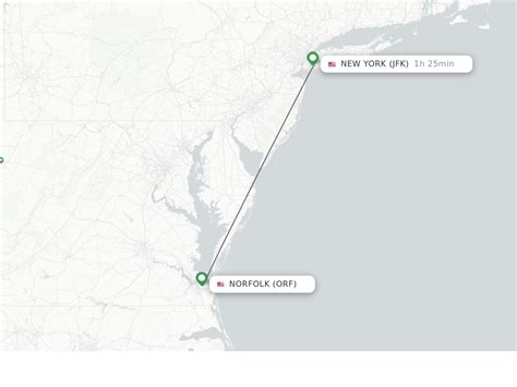 Direct (non-stop) flights from Norfolk to New York - schedules ...