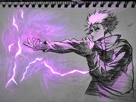 Gojo purple hollow glow art by me 💜... Posted on my IG : r/JuJutsuKaisen