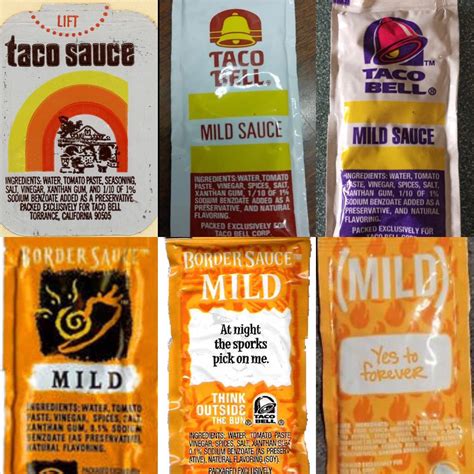 Evolution of the sauce packets! : r/tacobell