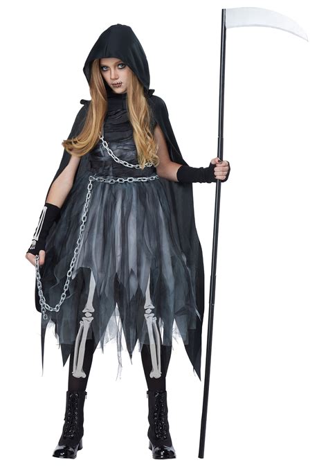 Girl's Reaper Costume | Scary Kid's Halloween Costumes