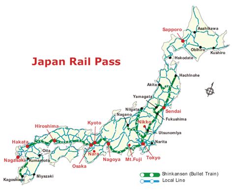 Click here to see a detailed map of the Japan Rail Pass routes | Japan ...