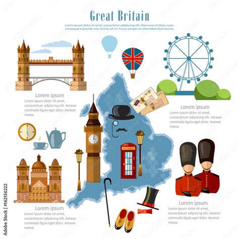 Vecteur Stock Great Britain infographics. sights, culture, England ...