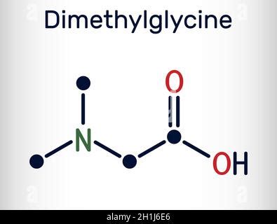 Dimethylglycine, DMG, molecule. It is derivative of the amino acid ...