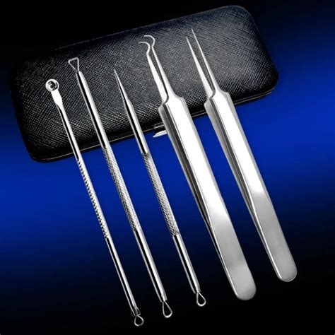 5Pcs Blackhead Remover Tool Kit Facial Pimple Removal Tools Blemish ...