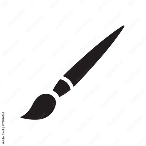 Paint brush vector icon Stock Vector | Adobe Stock