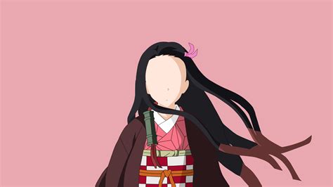 Nezuko Kamado Demon Slayer HD Minimal Wallpaper, HD Minimalist 4K ...