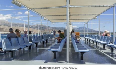 Kefalonia Greece 07032017 Ferry Lixouri Argostoli Stock Photo ...