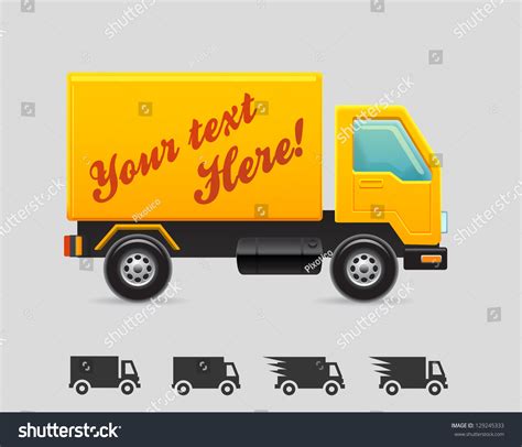 Yellow Truck Stock Vector (Royalty Free) 129245333 | Shutterstock