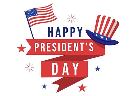 Premium Vector | Happy presidents day with stars and usa flag for the ...