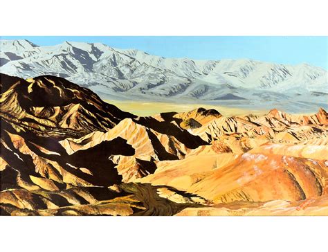 Death Valley Painting With Sharp Contrasts and a Touch of Snow - Etsy