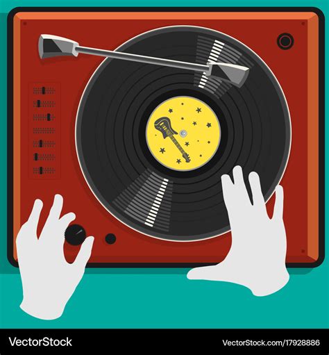 Vinyl record and dj scratch Royalty Free Vector Image