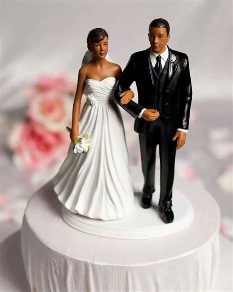 Black couple cake topper | Interracial wedding, Interracial wedding ...