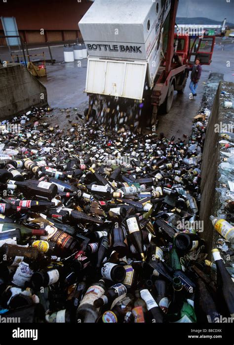 Recycling bottle centre Stock Photo - Alamy