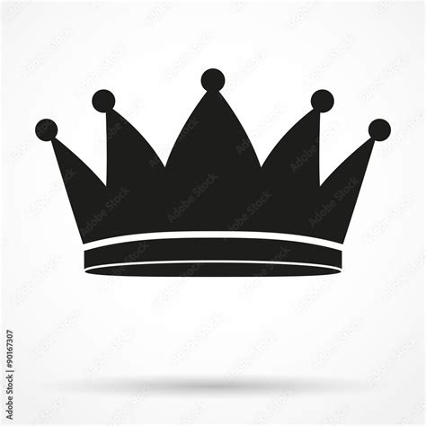 Silhouette simple symbol of classic royal king Crown. Vector ...