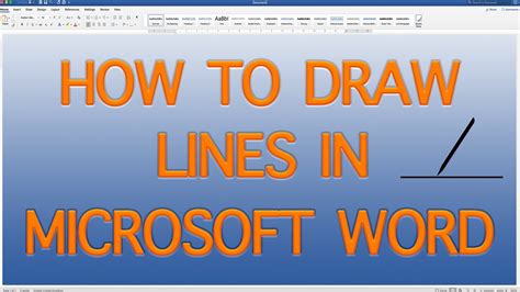 How To Draw Line In Ms Word - Leavetom12