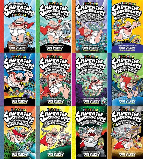 Captain Underpants Books 1-12 Complete FULL COLOR Collection (Hardcover ...